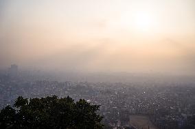 Increase In Air Pollution In Kathmandu, Nepal.