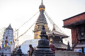 Swayambhunath Stupa In Kathmandu, Nepal