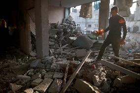 Israeli Airstrike Aftermath - Gaza