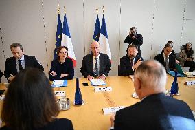 Eric Lombard Receives Political Parties And Parliamentary Groups - Paris