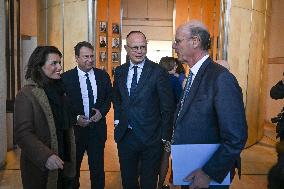 Eric Lombard Receives Political Parties And Parliamentary Groups - Paris