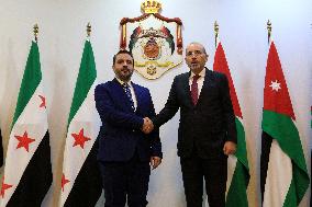 Syria's interim Foreign Minister Asaad Hassan al-Shibani Visit To Amman