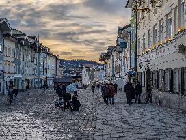 Everyday Life In The Bavarian City Of Bad Toelz