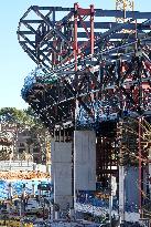 Construction of the third tier of the Spotity Camp Nou