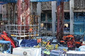 Construction of the third tier of the Spotity Camp Nou