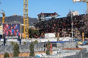 Construction of the third tier of the Spotity Camp Nou