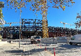 Construction of the third tier of the Spotity Camp Nou