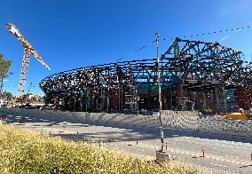 Construction of the third tier of the Spotity Camp Nou