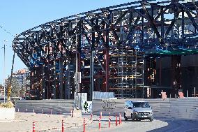 Construction of the third tier of the Spotity Camp Nou