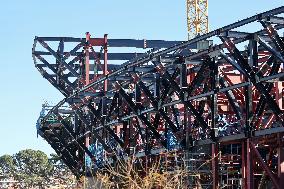 Construction of the third tier of the Spotity Camp Nou