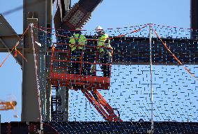 Construction of the third tier of the Spotity Camp Nou