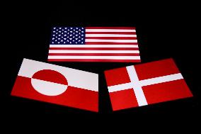 United States, Greenland And Denmark Photo Illustrations