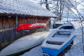 Winter At The Bavarian Lake Staffelsee