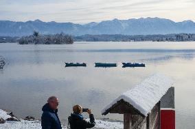 Winter At The Bavarian Lake Staffelsee