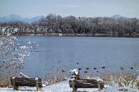 Winter At The Bavarian Lake Staffelsee