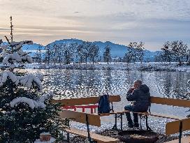 Winter At The Bavarian Lake Staffelsee