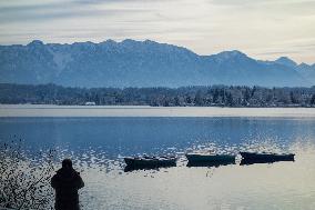 Winter At The Bavarian Lake Staffelsee