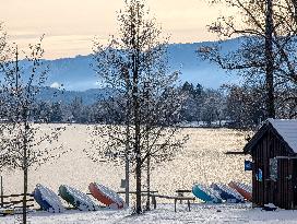 Winter At The Bavarian Lake Staffelsee