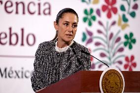 Mexican President Claudia Sheinbaum  News Conference