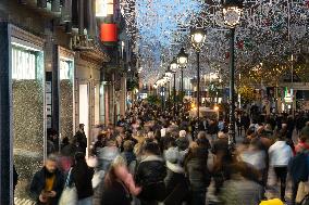 First Day Of Winter Sales In Barcelona, ​​Spain.