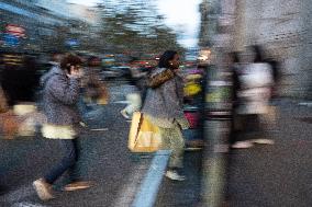 First Day Of Winter Sales In Barcelona, ​​Spain.