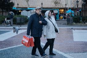 First Day Of Winter Sales In Barcelona, ​​Spain.