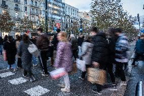 First Day Of Winter Sales In Barcelona, ​​Spain.