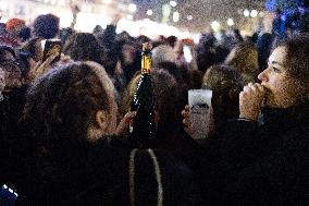 Gathering to celebrate Jean-Marie Le Pen's Death - Paris