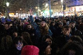 Gathering to celebrate Jean-Marie Le Pen's Death - Paris