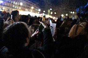 Gathering to celebrate Jean-Marie Le Pen's Death - Paris