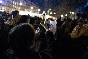 Gathering to celebrate Jean-Marie Le Pen's Death - Paris