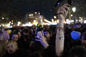 Gathering to celebrate Jean-Marie Le Pen's Death - Paris