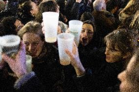 Gathering to celebrate Jean-Marie Le Pen's Death - Paris