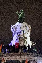 Gathering to celebrate Jean-Marie Le Pen's Death - Paris