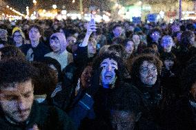 Gathering to celebrate Jean-Marie Le Pen's Death - Paris