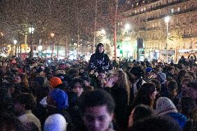 Gathering to celebrate Jean-Marie Le Pen's Death - Paris