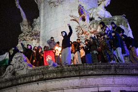 Gathering to celebrate Jean-Marie Le Pen's Death - Paris