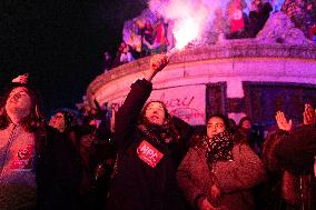 Gathering to celebrate Jean-Marie Le Pen's Death - Paris