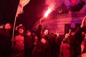 Gathering to celebrate Jean-Marie Le Pen's Death - Paris