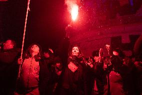 Gathering to celebrate Jean-Marie Le Pen's Death - Paris