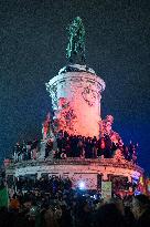 Gathering to celebrate Jean-Marie Le Pen's Death - Paris