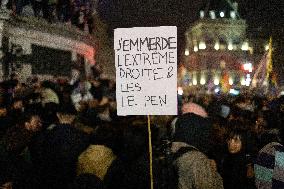 Gathering to celebrate Jean-Marie Le Pen's Death - Paris