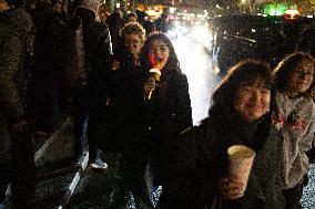 Gathering to celebrate Jean-Marie Le Pen's Death - Paris