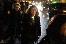 Gathering to celebrate Jean-Marie Le Pen's Death - Paris