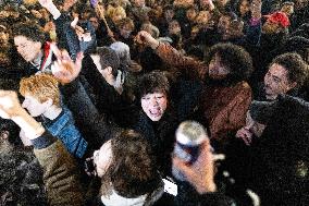 Gathering to celebrate Jean-Marie Le Pen's Death - Paris