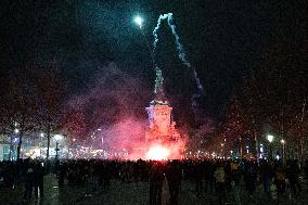 Gathering to celebrate Jean-Marie Le Pen's Death - Paris