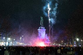 Gathering to celebrate Jean-Marie Le Pen's Death - Paris