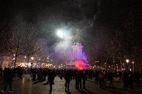 Gathering to celebrate Jean-Marie Le Pen's Death - Paris