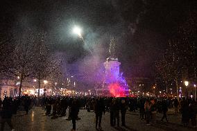 Gathering to celebrate Jean-Marie Le Pen's Death - Paris