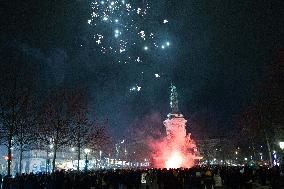 Gathering to celebrate Jean-Marie Le Pen's Death - Paris